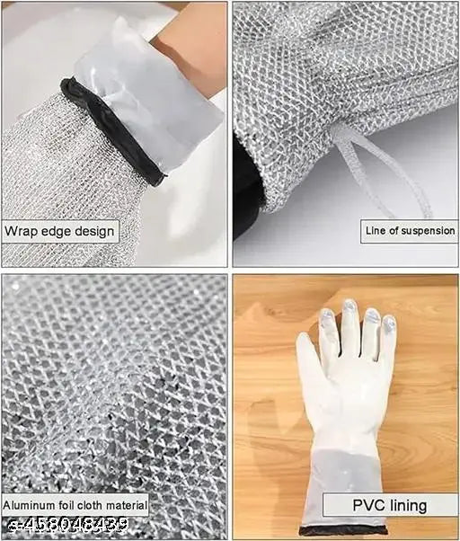Wire Dishwashing Gloves, Kitchen Cleaning Gloves, Kitchen Gloves For Washing Dishes & Wiping Pots