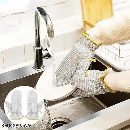 Wire Dishwashing Gloves, Kitchen Cleaning Gloves, Kitchen Gloves For Washing Dishes & Wiping Pots