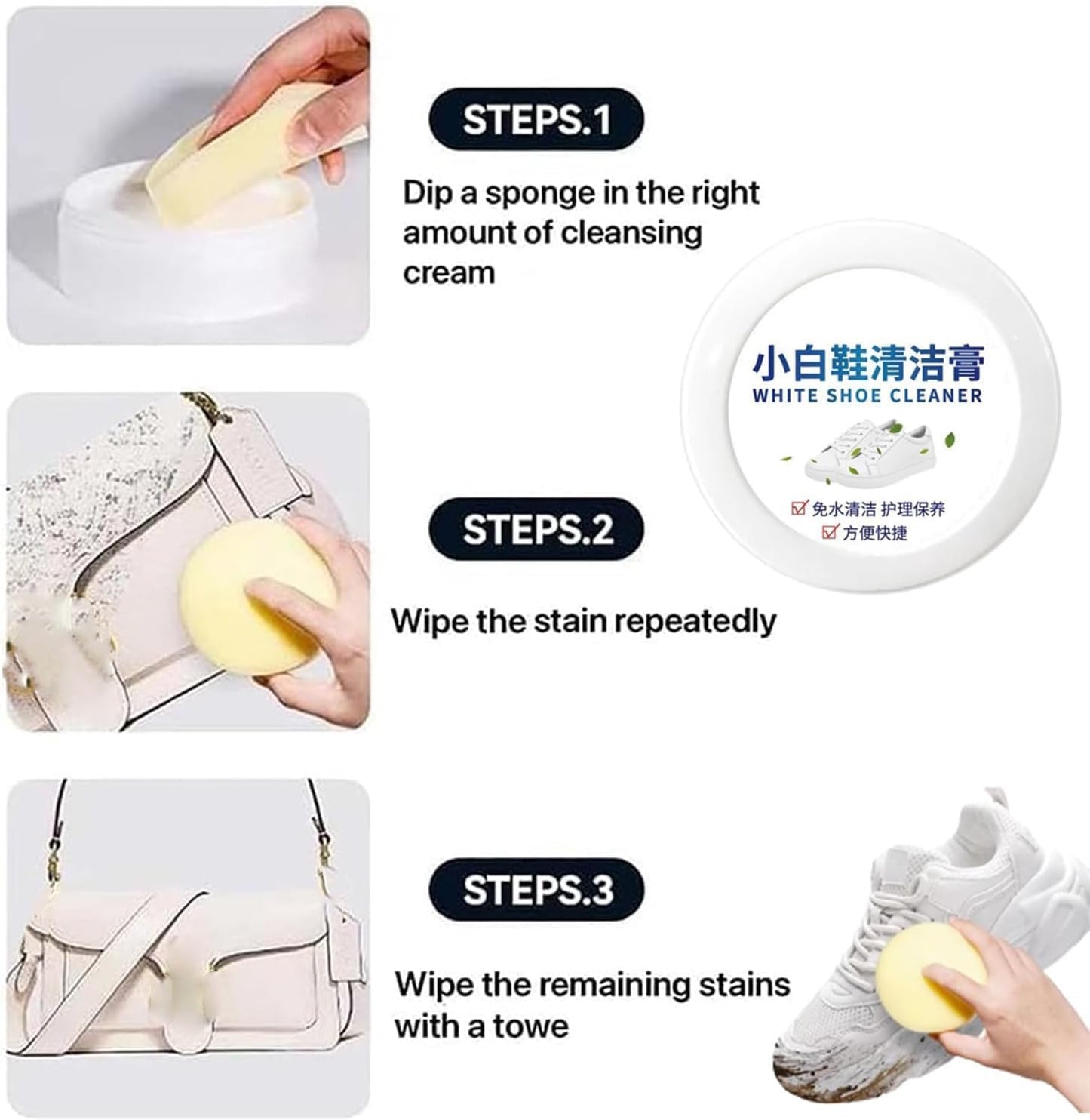 Multipurpose Whitening Cleaning Cream with Sponge write me one review of this product